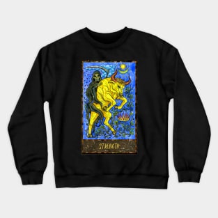 Strength. Magic Gate Tarot Card Design Crewneck Sweatshirt